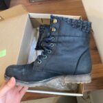 מגפי עור חדשות 37.5 Steve Madden- סטיב מאדן יד שנייה בנמיז - Nemyz
