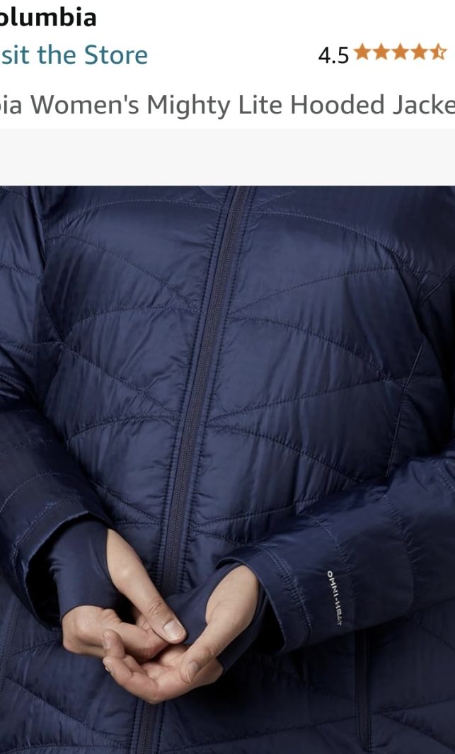 מעיל פוך סינטטי כחול Columbia – קולומביה יד שנייה בנמיז - Nemyz