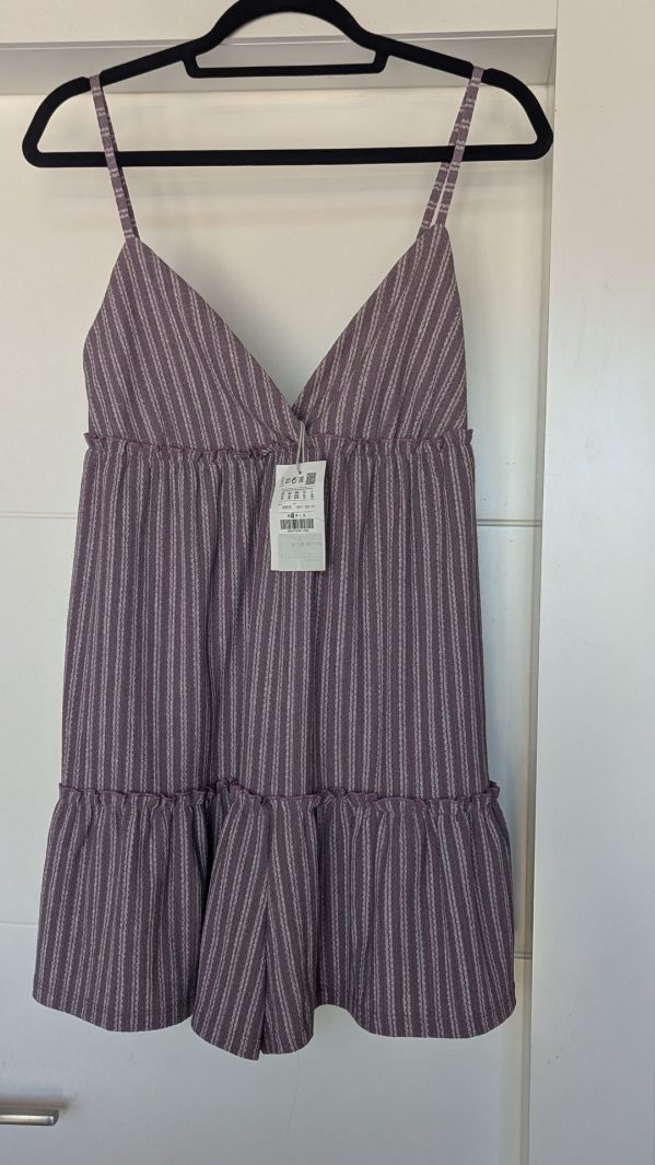 אוברול סגול פסים Pull & Bear - פול אנד בר יד שנייה בנמיז - Nemyz