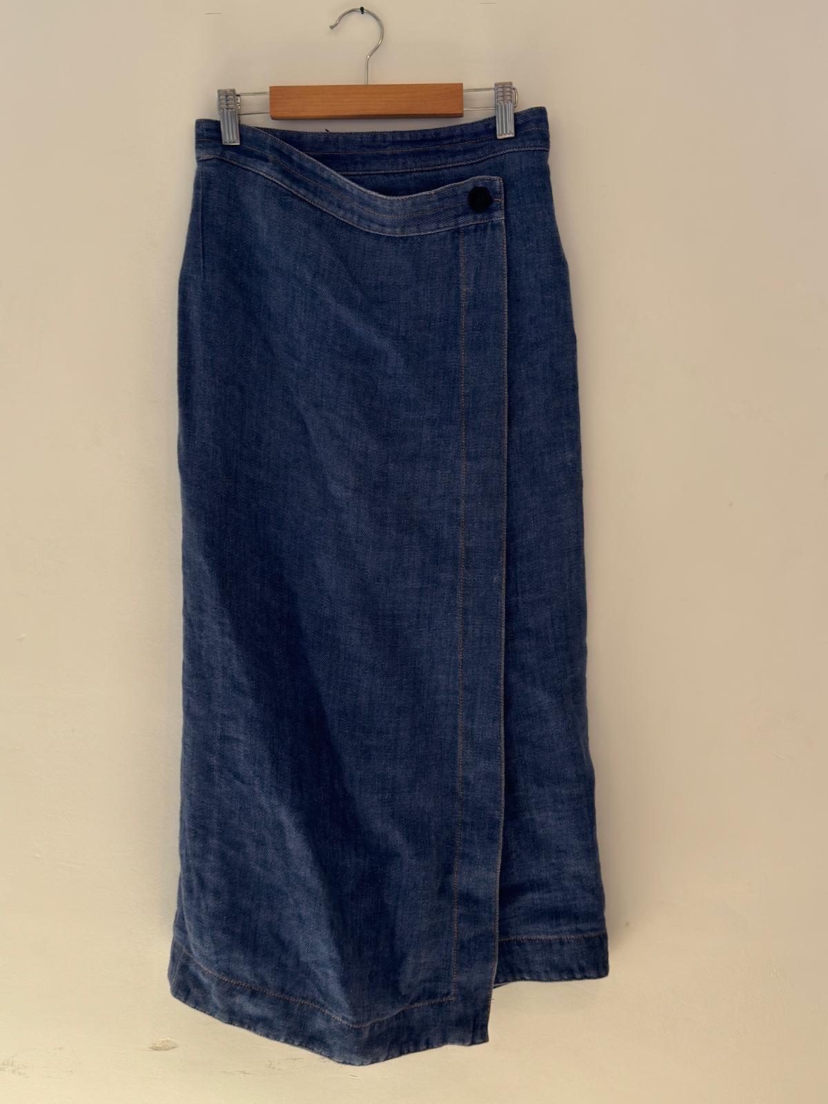 חצאית ג’ינס מעטפה Massimo Dutti - מסימו דוטי יד שנייה בנמיז - Nemyz