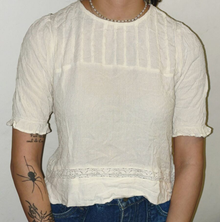 חולצת חג לבנה American Eagle – אמריקן איגל יד שנייה בנמיז - Nemyz