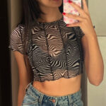 חולצת קרופ שקופה H&M - אייץ' אנד אם יד שנייה בנמיז - Nemyz