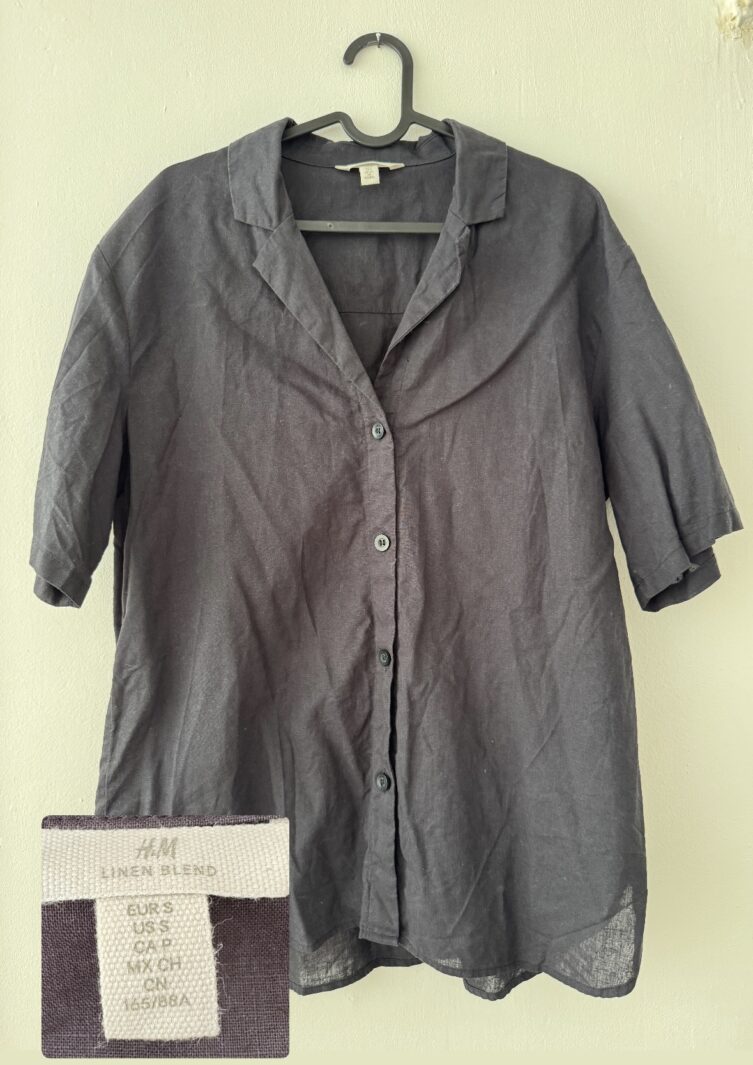 מכופתרת קצר פשתן H&M H&M - אייץ' אנד אם יד שנייה בנמיז - Nemyz