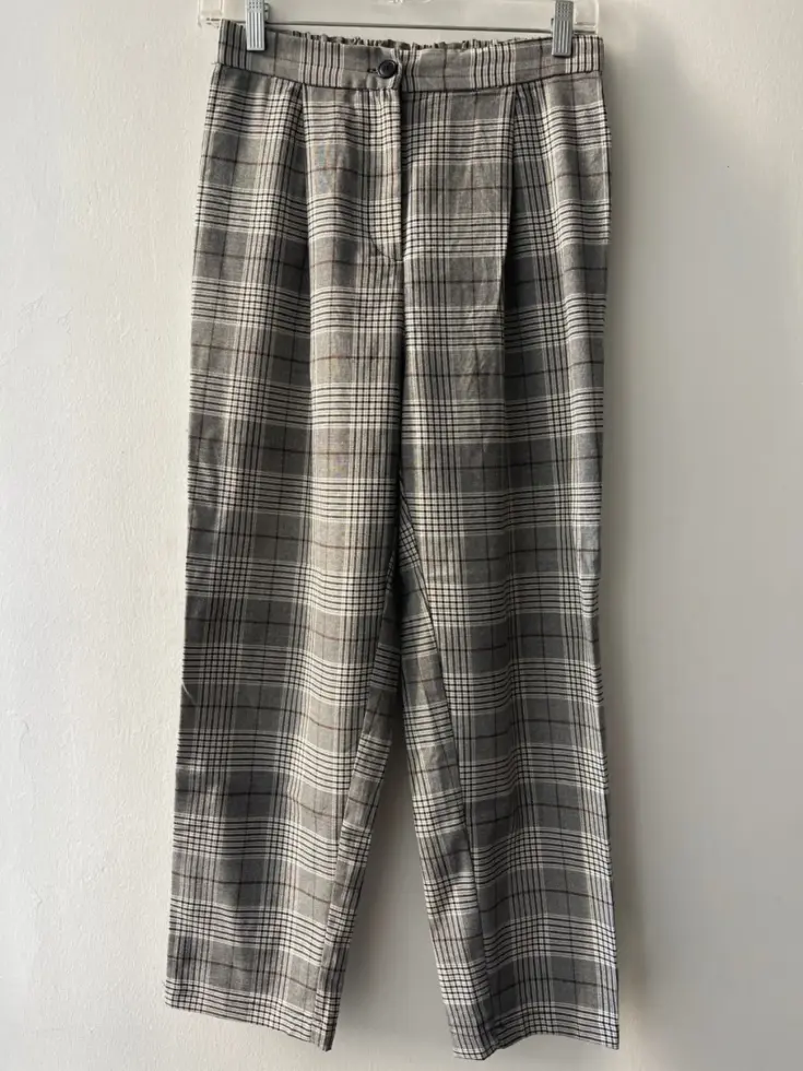 מכנסיים משובצים H&M - אייץ' אנד אם יד שנייה בנמיז - Nemyz