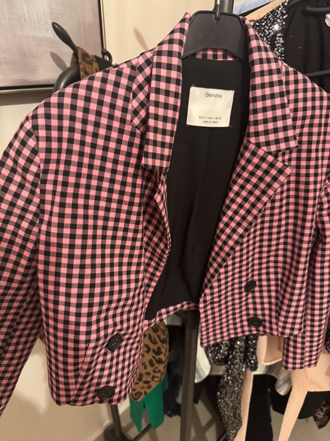 בלייזר משבצות Bershka – ברשקה יד שנייה בנמיז - Nemyz