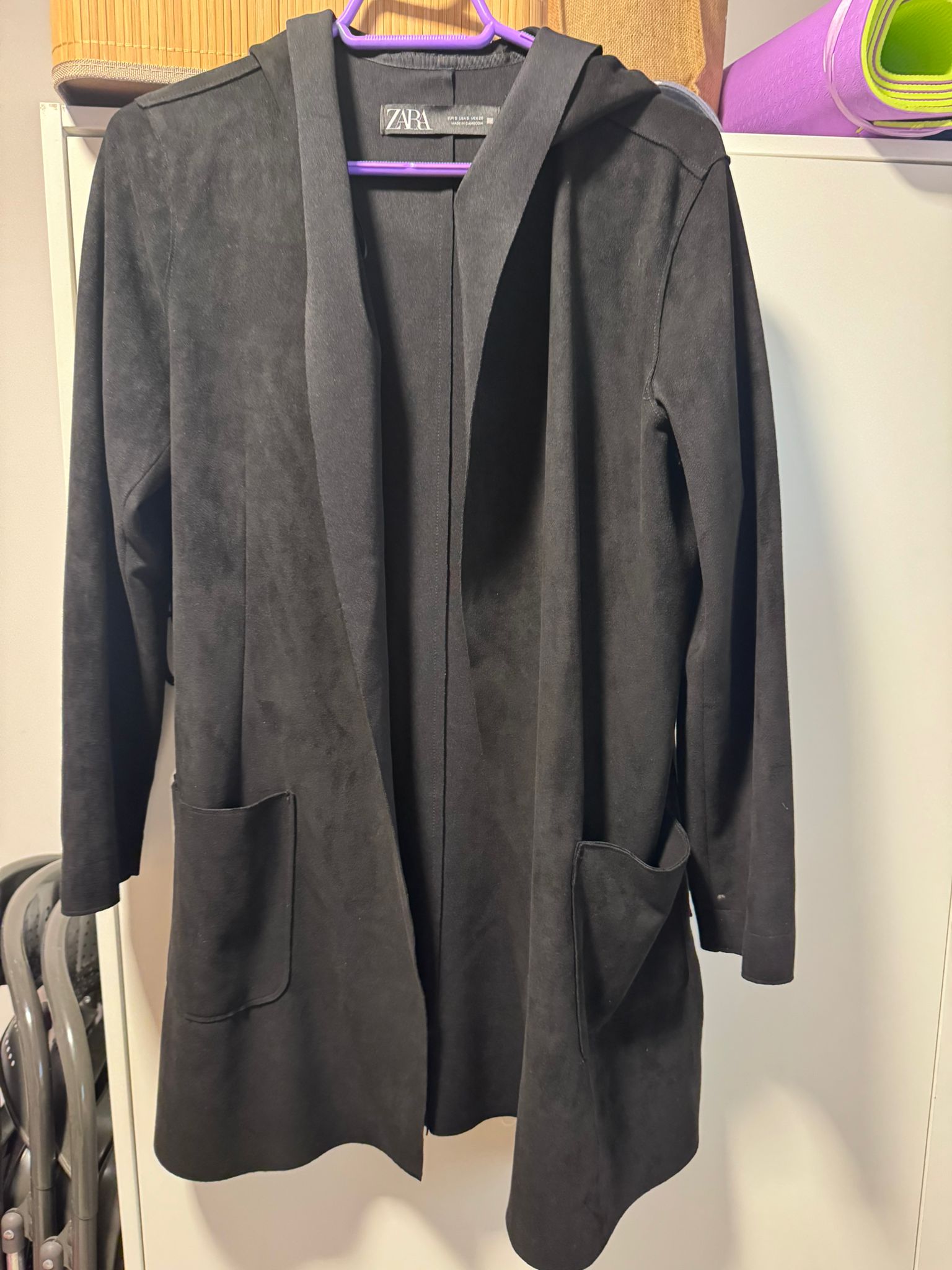 Black suede jacket Zara - זארה יד שנייה בנמיז - Nemyz