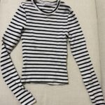 חולצת פסים שחור לבן Bershka – ברשקה יד שנייה בנמיז - Nemyz