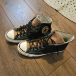 אולסטרס שחור זהב Converse (All-Star) – קונברס (אול-סטאר) יד שנייה בנמיז - Nemyz