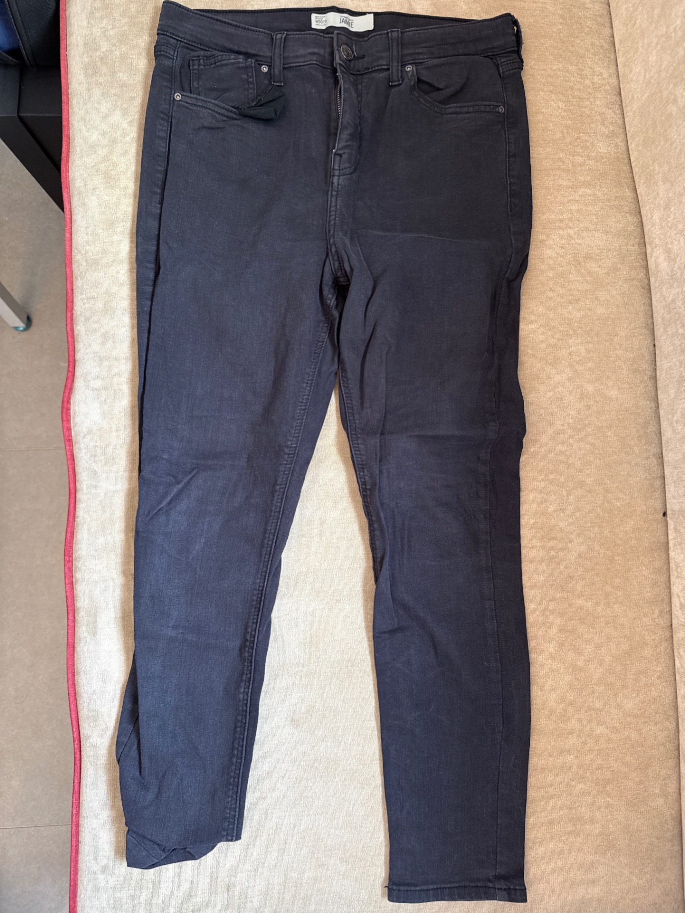 ג׳ינס שחור Topshop Topshop-טופ שופ יד שנייה בנמיז - Nemyz