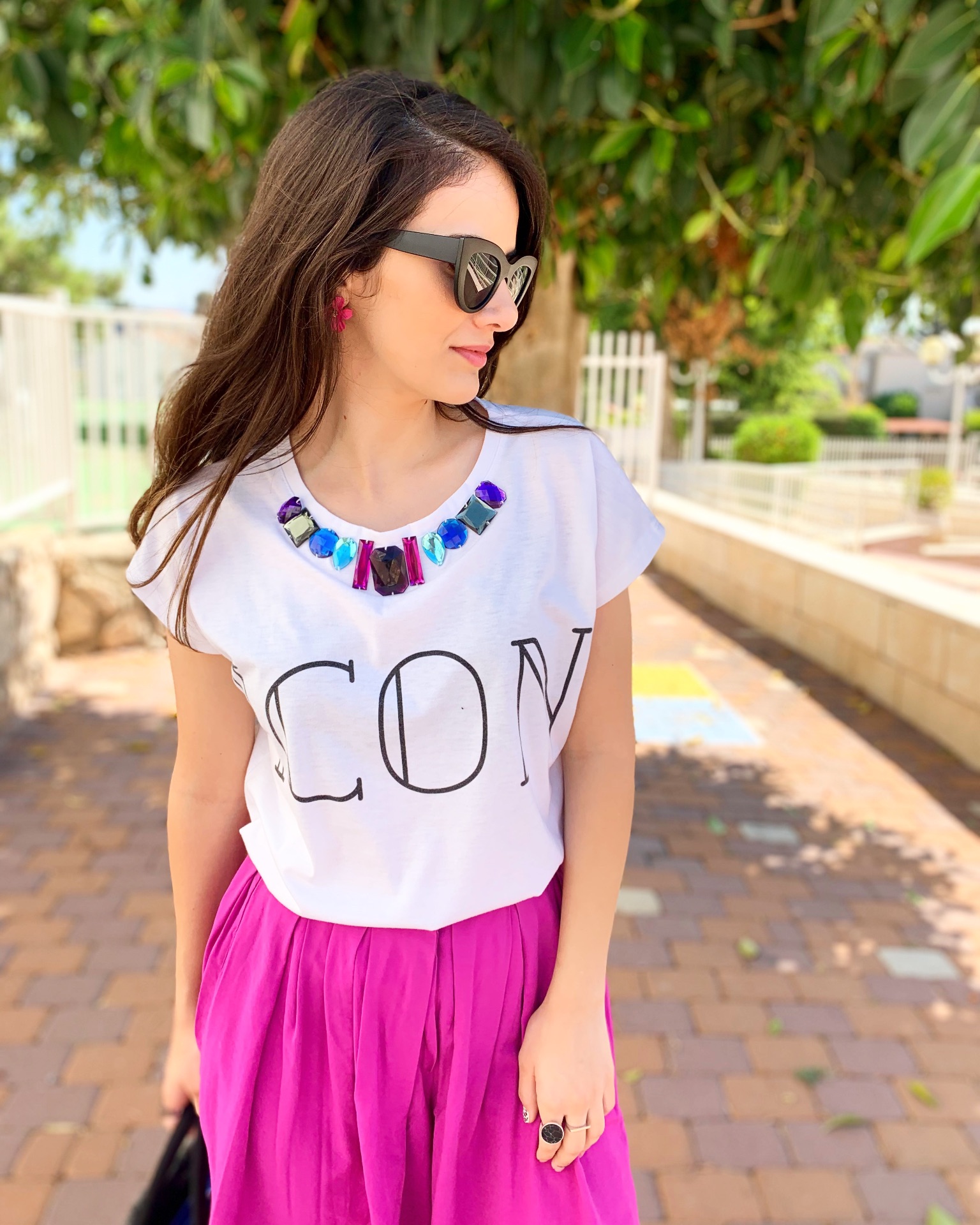 חולצת טי icon חרוזים Ali Express – עלי אקספרס יד שנייה בנמיז - Nemyz