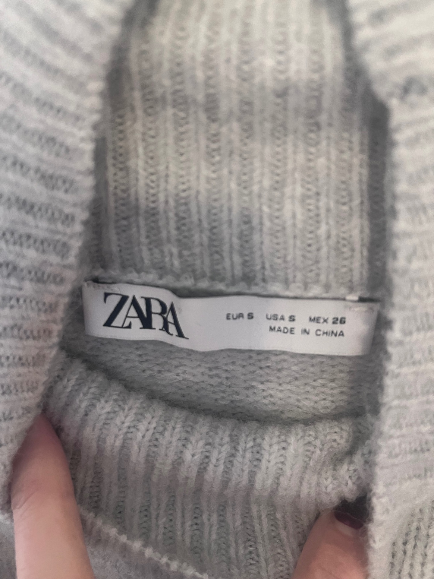 שמלת סריג מיני זארה Zara - זארה יד שנייה בנמיז - Nemyz