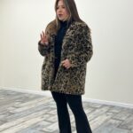 מעיל פרווה מנומר H&M - אייץ' אנד אם יד שנייה בנמיז - Nemyz