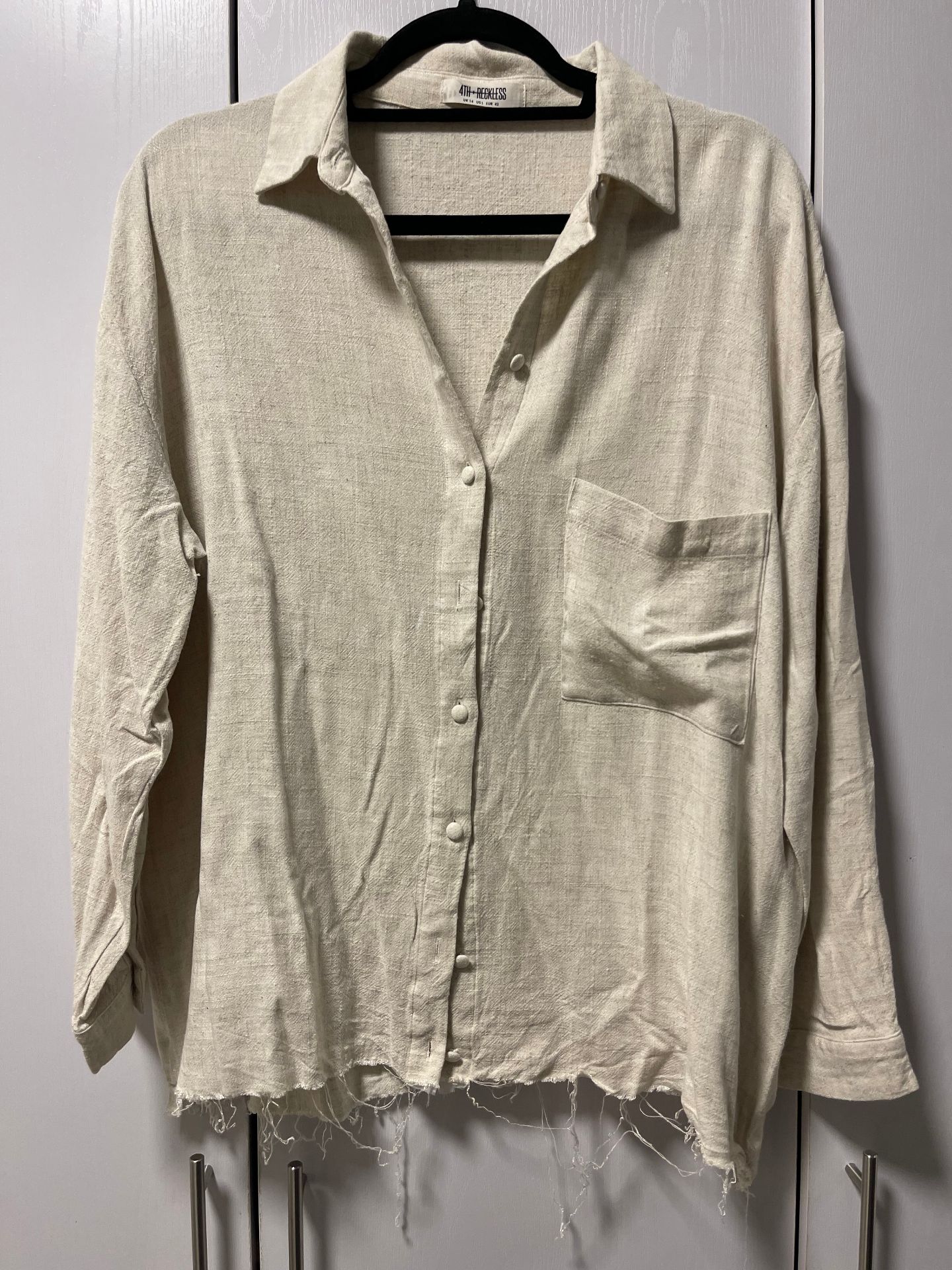 Linen/Rayon Blouse 4th & Reckless יד שנייה בנמיז - Nemyz