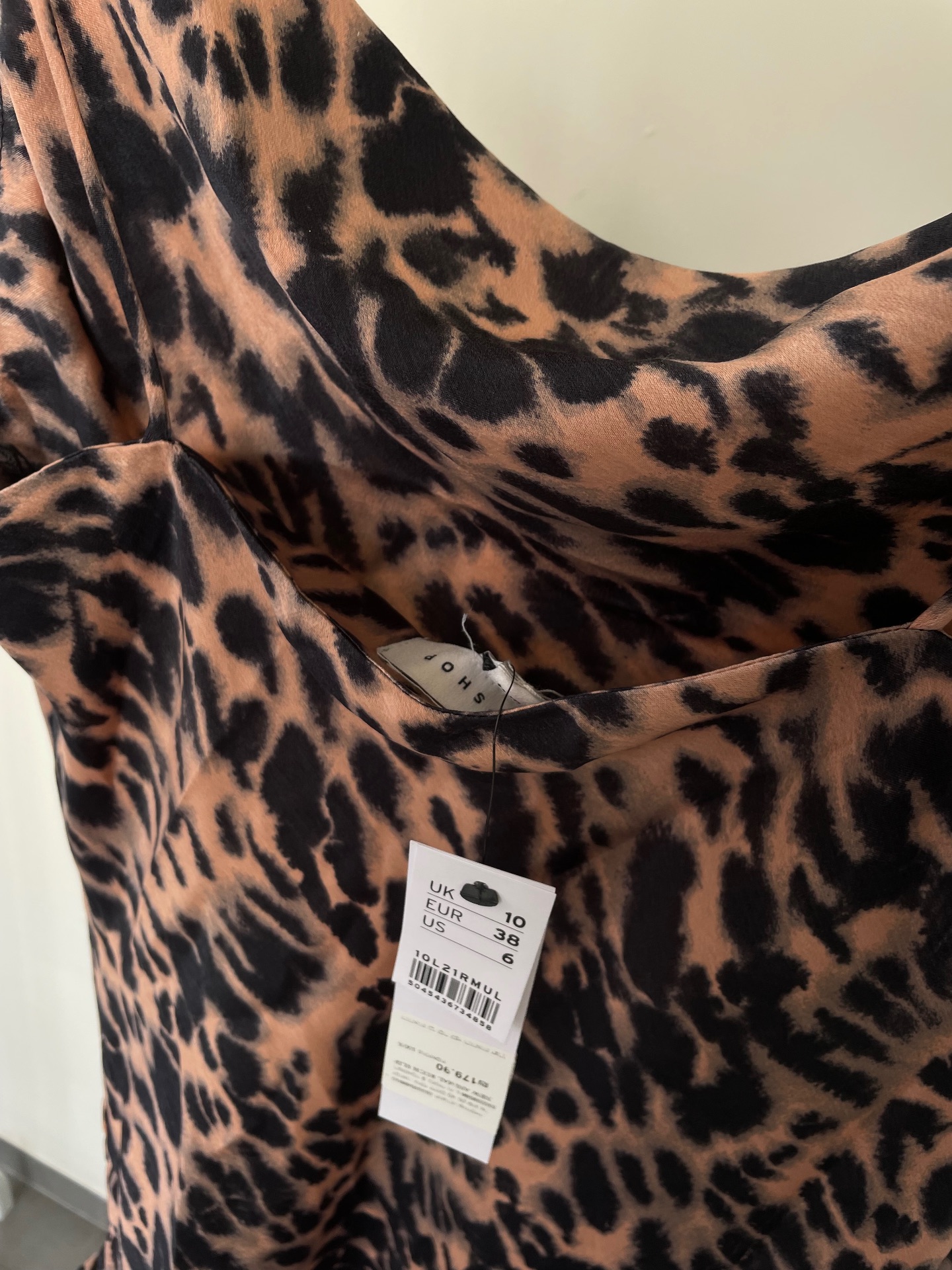 שמלה מיני מנומרת Topshop-טופ שופ יד שנייה בנמיז - Nemyz