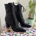 מגפיים שחורים עור Jeffrey Campbell - ג'פרי קמפבל יד שנייה בנמיז - Nemyz