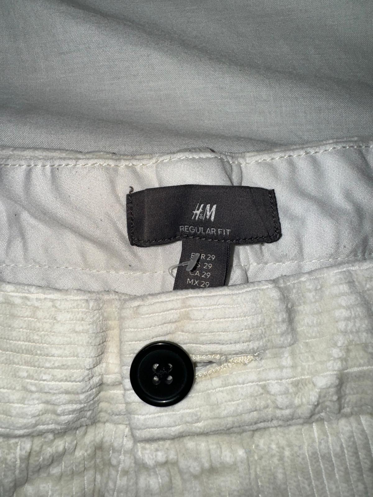 גינס קורדורוי קרם H&M - אייץ' אנד אם יד שנייה בנמיז - Nemyz