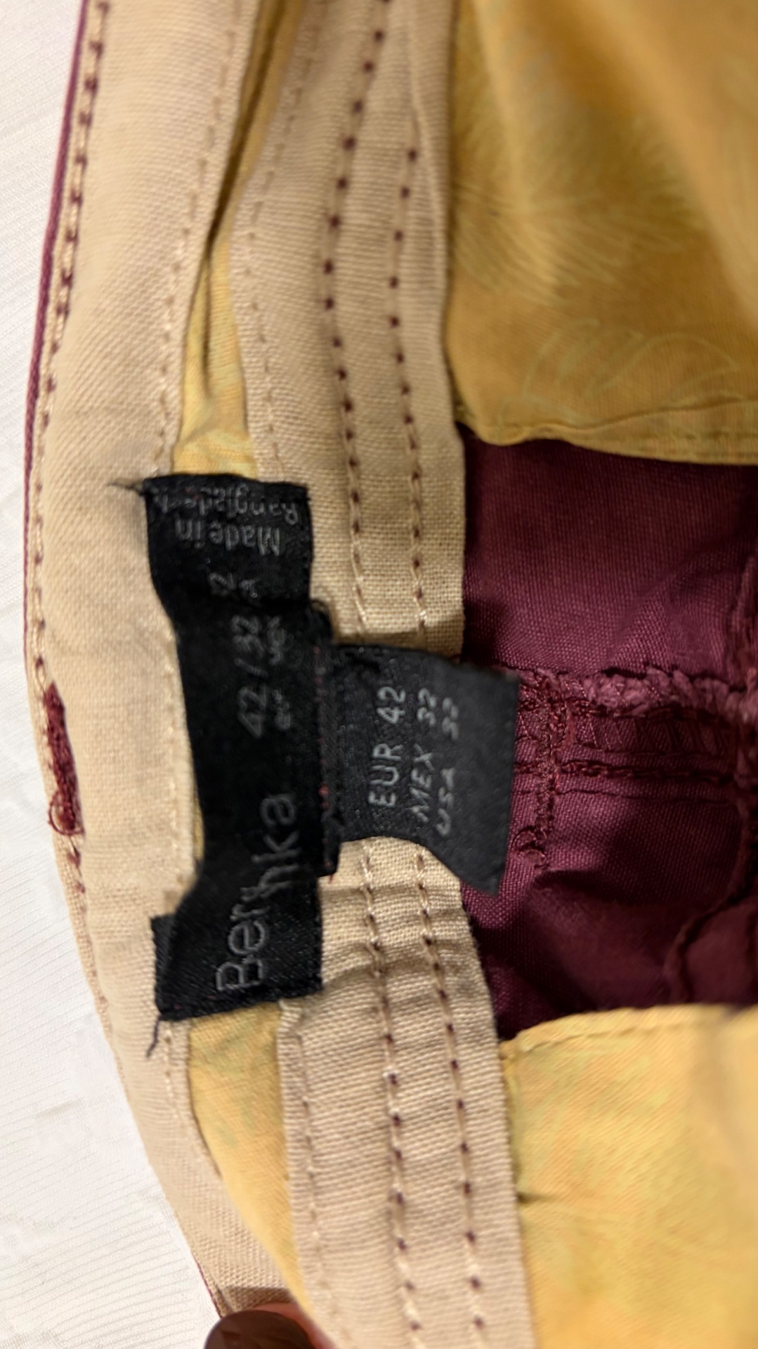 מכנס צ׳ינו ברשקה Bershka – ברשקה יד שנייה בנמיז - Nemyz