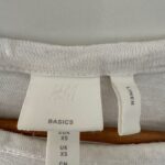 טישרט לבנה פשתן H&M - אייץ' אנד אם יד שנייה בנמיז - Nemyz