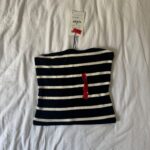 סטרפלס שחור פסים Pull & Bear - פול אנד בר יד שנייה בנמיז - Nemyz