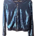 ג׳קט פאייטים כחול H&M - אייץ' אנד אם יד שנייה בנמיז - Nemyz