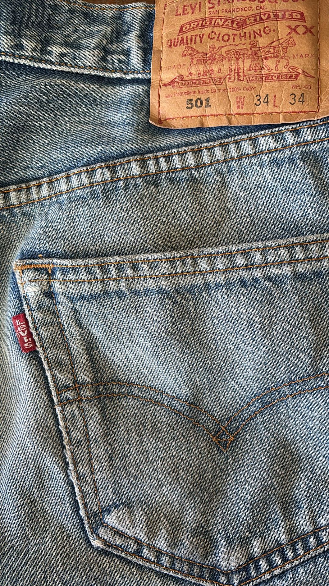 501 משופשף של Levis Levi's - ליווייס יד שנייה בנמיז - Nemyz