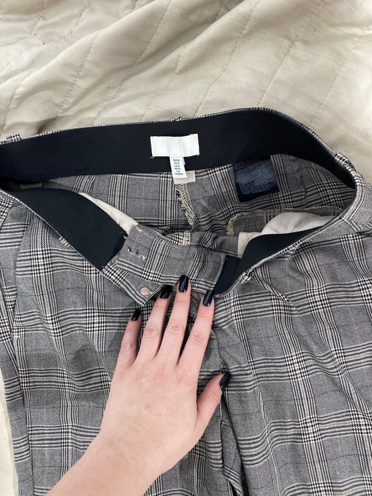מכנס מחויט משובץ H&M H&M - אייץ' אנד אם יד שנייה בנמיז - Nemyz