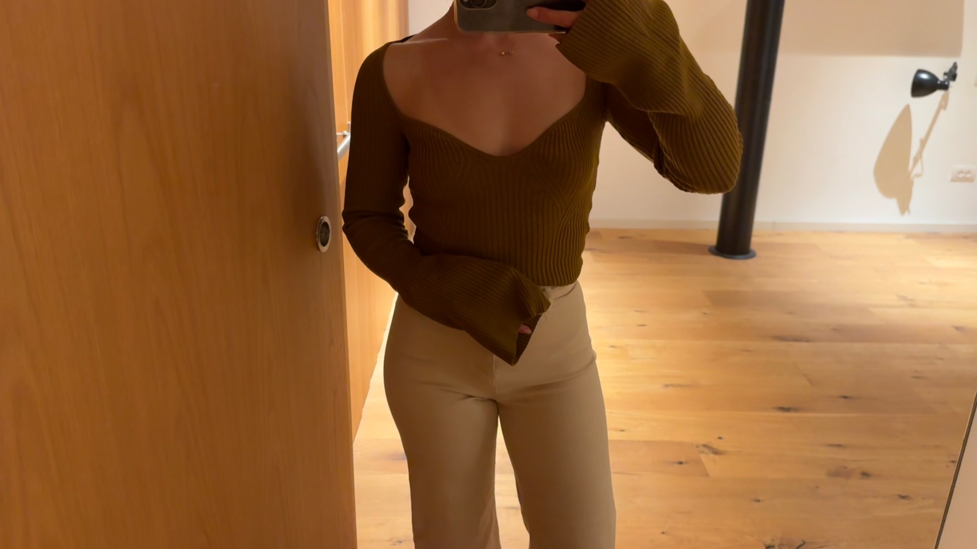 חולצה ארוכה צבע חרדל H&M - אייץ' אנד אם יד שנייה בנמיז - Nemyz