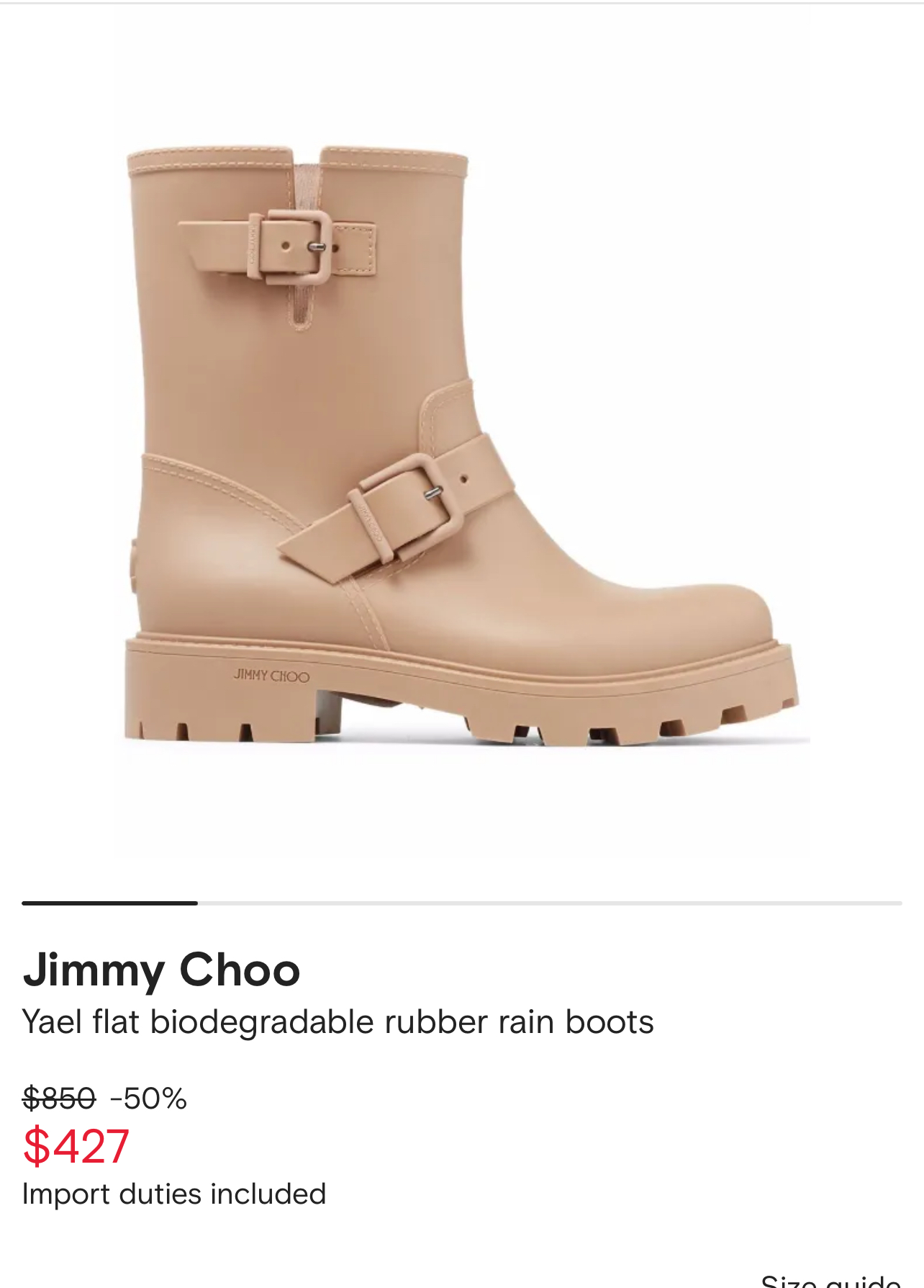 מגפי גומי jimmy choo Jimmy Choo - ג'ימי צ'ו יד שנייה בנמיז - Nemyz
